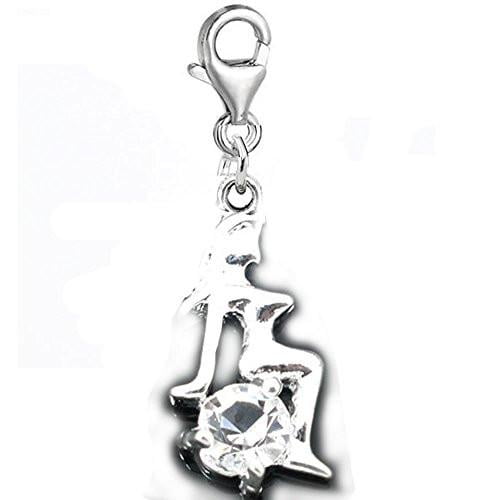 Sterling Silver Antiqued Clam Shell w/Lobster Clasp Charm Pendant Sterling Silver Antiqued Clam Shell w/Lobster Clasp Charm Pendant